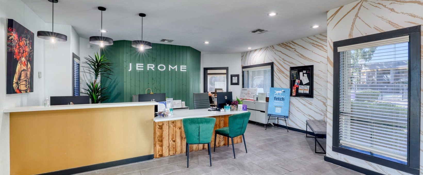 the front desk at The Jerome